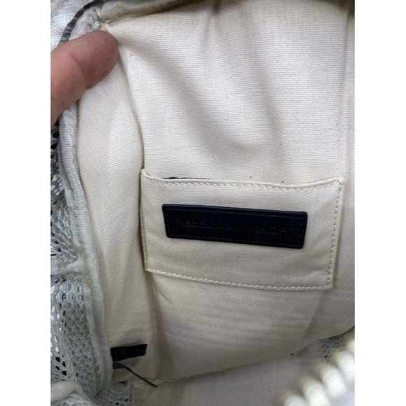 Rebecca Minkoff Net Mini Mab White Leather Backpack - Picture 10 of 11